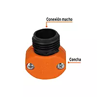 Conector plástico, macho 5/8'-3/4' - REM-5/8-3/4 / 12716