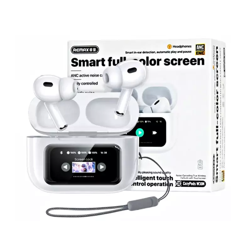 REMAX  Noise-Cancelling True Wireless Earbuds with Touchscreen CozyPods W30N