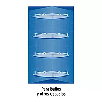Juego de 4 repisas esquineras de vidrio, Foset - RES-4V / 47906