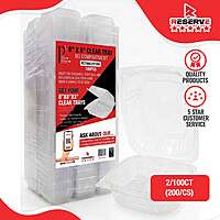 RESERVE 8x8x3 CLEAR TRAY NC 2/100