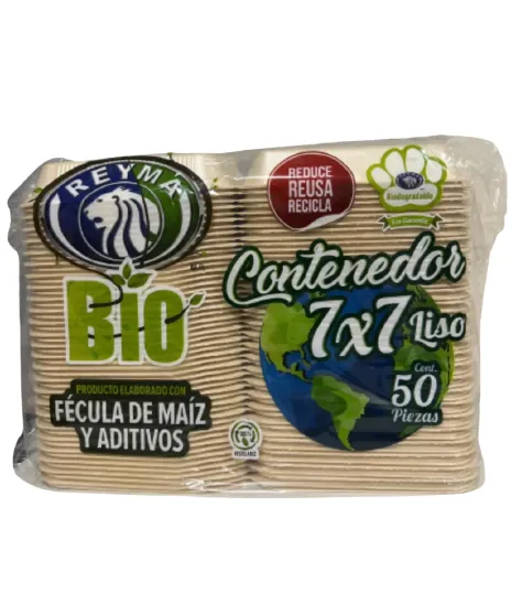 REYMA CONTENEDOR BIO 7X7 LISO 50 PZAS