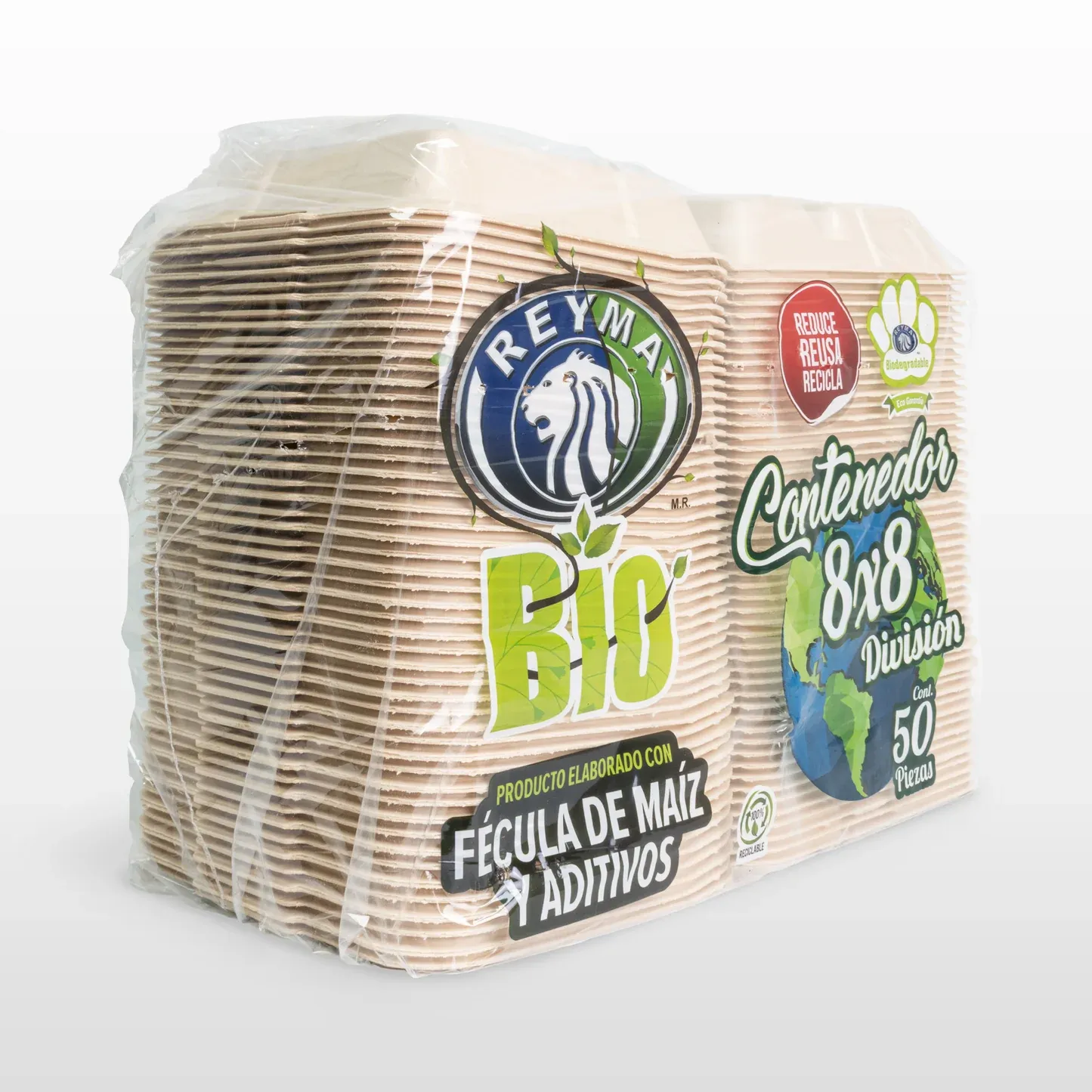 REYMA CONTENEDOR BIO 8X8 DIV 50 PZAS
