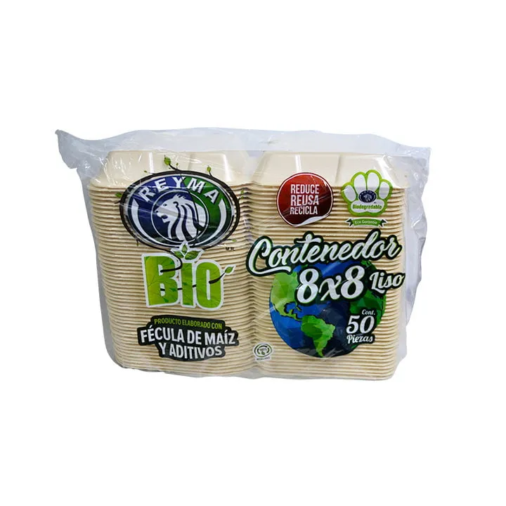 REYMA CONTENEDOR BIO 8X8 LISO 50 PZAS