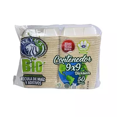 REYMA CONTENEDOR BIO 9X9 DIV 50 PZAS