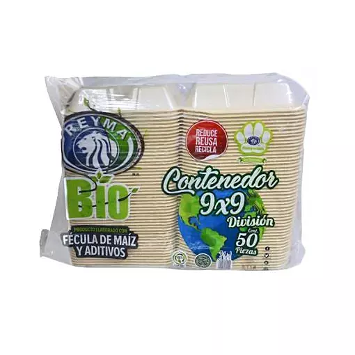 REYMA CONTENEDOR BIO 9X9 DIV 50 PZAS
