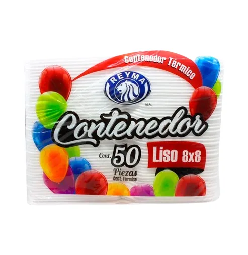 REYMA CONTENEDOR TERMICO 8X8 LISO 50 PZAS