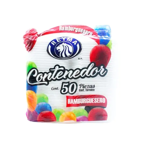 REYMA CONTENEDOR TERMICO HAMBURGUESERO 50 PZAS