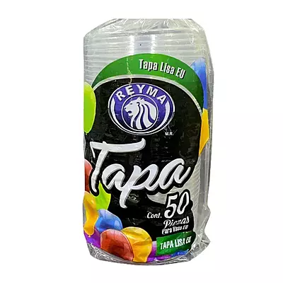 REYMA TAPA LISA PLASTICO 12 EU 50 PZAS