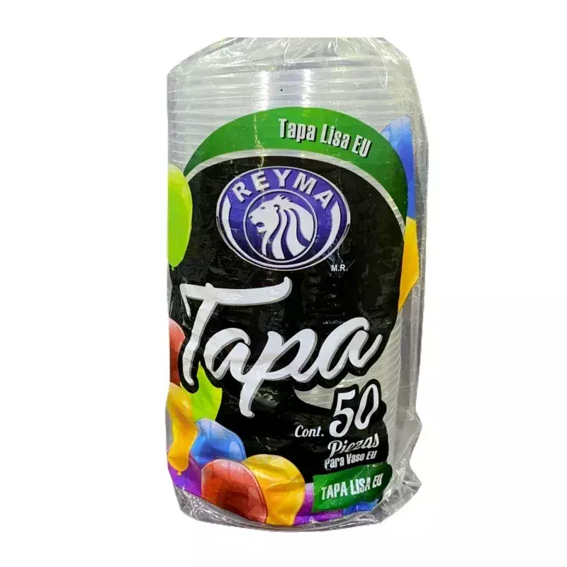 REYMA TAPA LISA PLASTICO 12 EU 50 PZAS