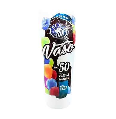 REYMA VASO PLASTICO 12 OZ 50 PZAS