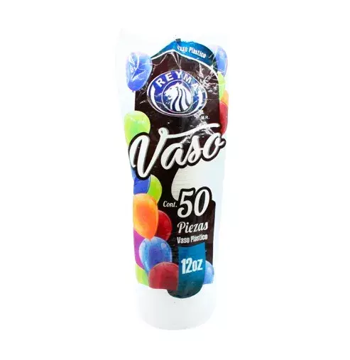 REYMA VASO PLASTICO 12 OZ 50 PZAS