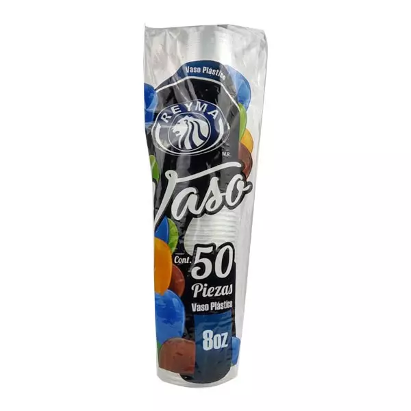 REYMA VASO PLASTICO 8 OZ 50 PZ