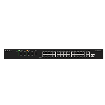 Ruijie 24-Port 10/100 Mbps with 2-Port Gigabit Unmanaged PoE Switch, 180W Ruijie 24-Port 10/100 Mbps with 2-Port Gigabit Unmanaged PoE Switch, 180W