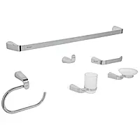 Juego de accesorios para baño, cromado, 6 piezas, Riviera - RIA-7000 / 45211