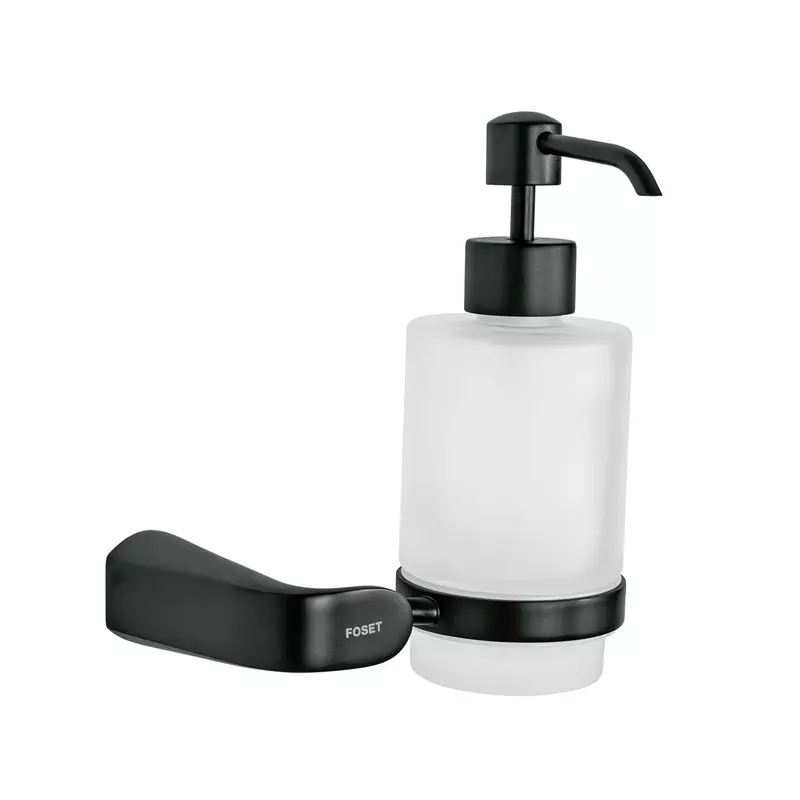 Dispensador de jabón a pared, negro - RIA-75M / 44278