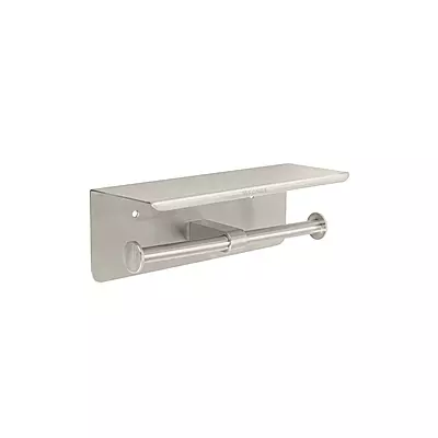 Portarrollo doble en satín con soporte para celular, Foset - RIA-85N / 46357