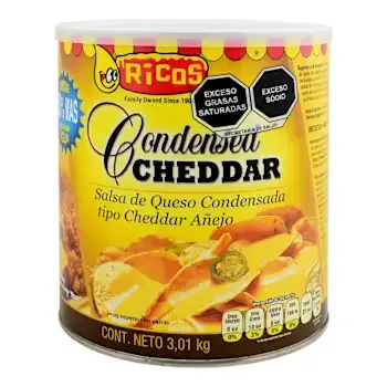 RICOS SALSA DE QUESO CHEDDAR PARA NACHOS 3.03 KG