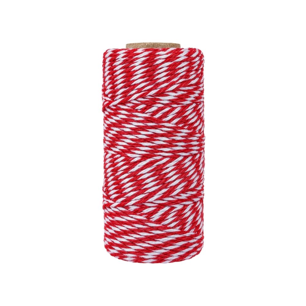 CORDON TORCIDO 1.5mm ROJO - BLANCO ROLLO X 100 METROS CORDON TORCIDO 1.5mm ROJO - BLANCO ROLLO X 100 METROS