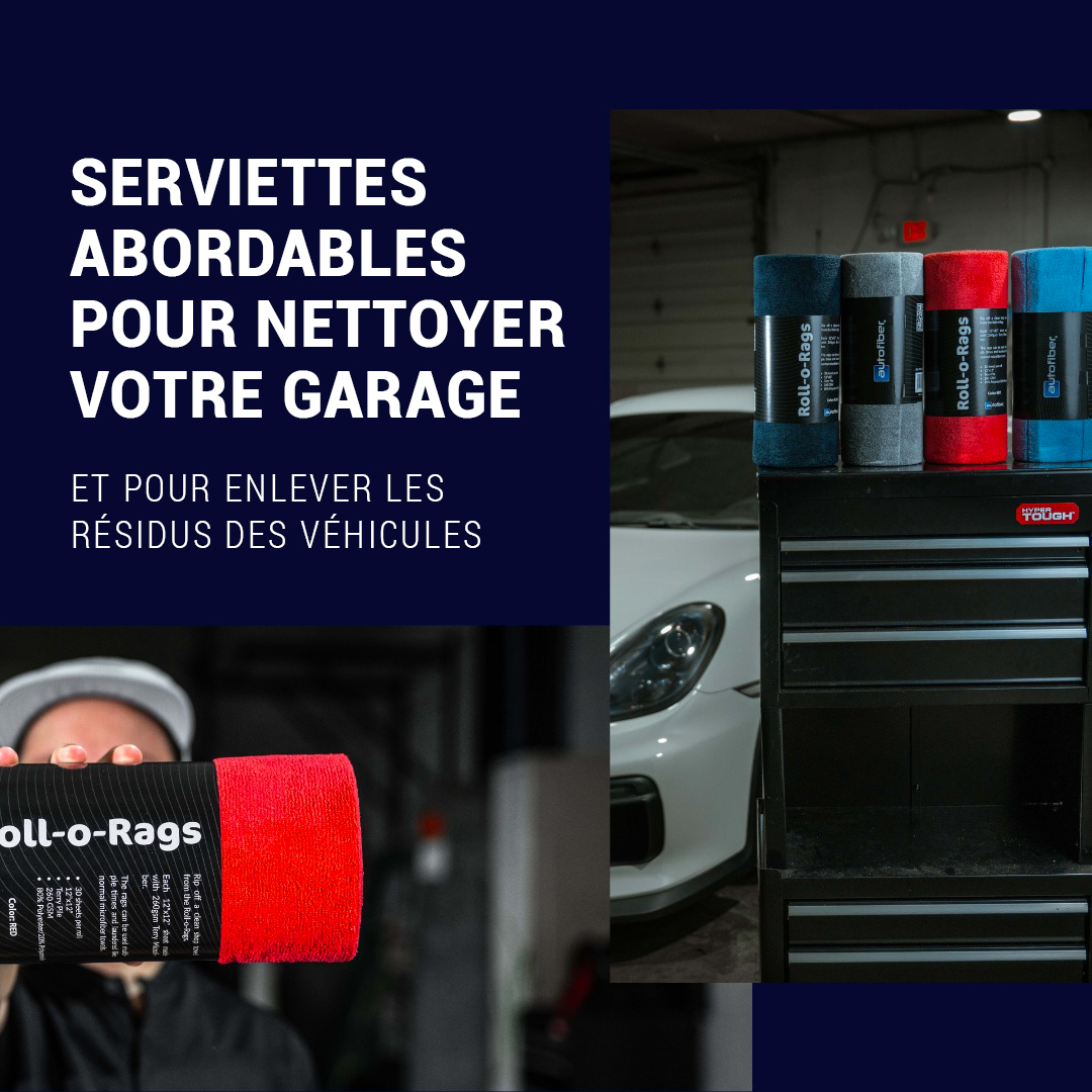 Autofiber Roll-o-Rags rouleau de chiffons microfibre Bleu Autofiber Roll-o-Rags rouleau de chiffons microfibre Bleu