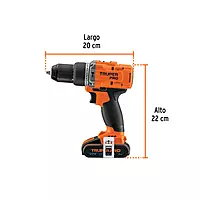 Rotomartillo 1/2', 20V, 1 batería 2Ah, PRO, 103247 - ROTI-20A2