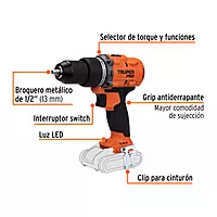 Rotomartillo 1/2', 20V, sin accesorios, PRO, 103248 - ROTI-20AS