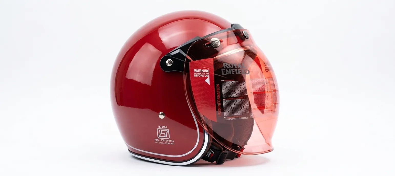 ROYAL ENFIELD BOBBER CELL OPEN FACE HELMET MAROON L