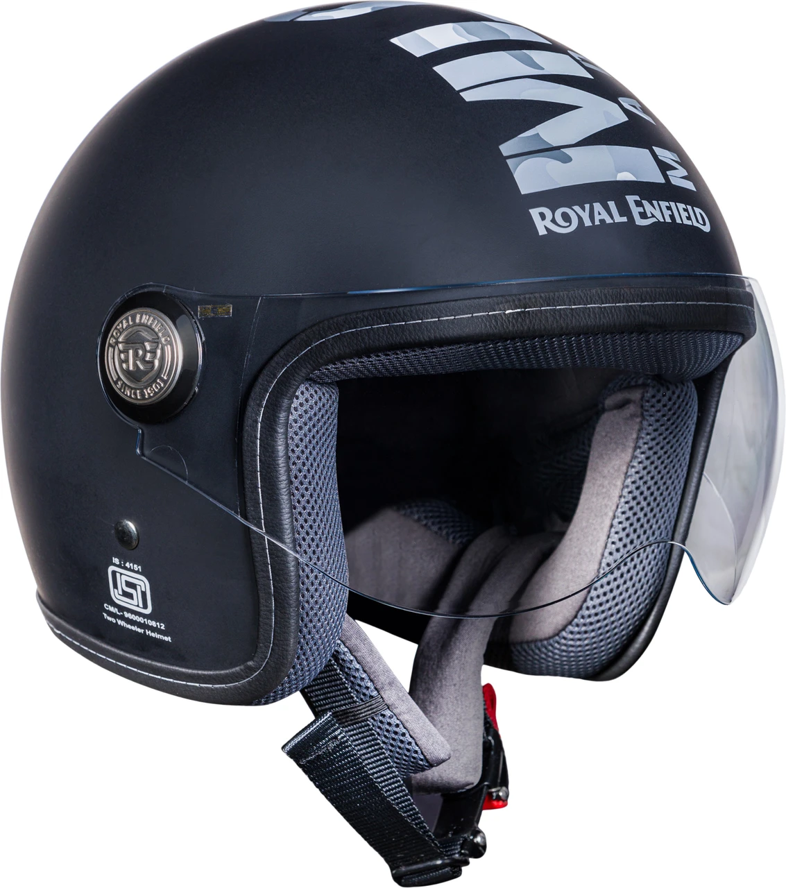 ROYAL ENFIELD HEAW20007 CHOPPER HELMET MATT BLACK XL ROYAL ENFIELD HEAW20007 CHOPPER HELMET MATT BLACK XL