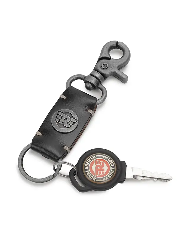 ROYAL ENFIELD LEATHER KEY CHAIN BLACK