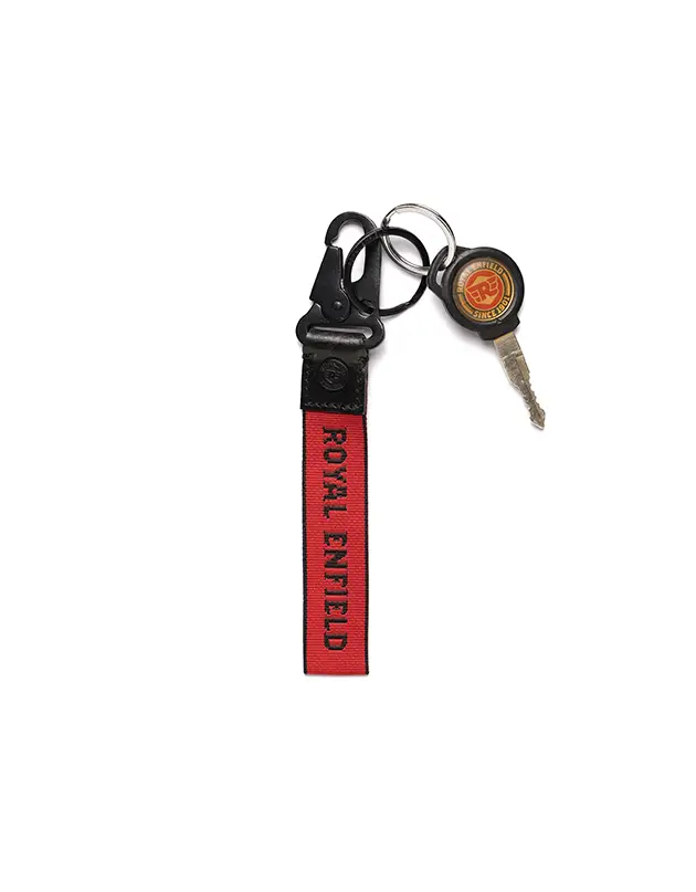 ROYAL ENFIELD LEATHER KEY CHAIN RED