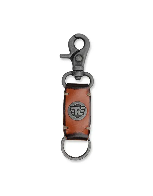 ROYAL ENFIELD LEATHER KEY CHAIN TAN