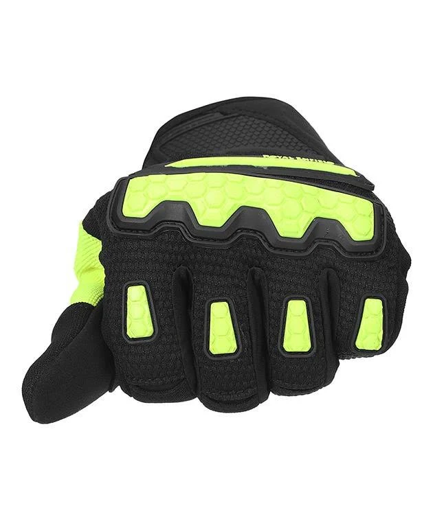 ROYAL ENFIELD URBAN HUSTLER RIDING GLOVES NEON GREEN L ROYAL ENFIELD URBAN HUSTLER RIDING GLOVES NEON GREEN L