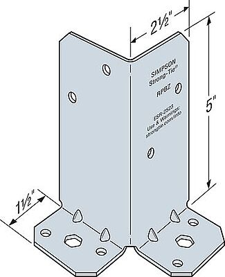 Simpson Strong-Tie Retrofit Post Base Zmax Simpson Strong-Tie Retrofit Post Base Zmax