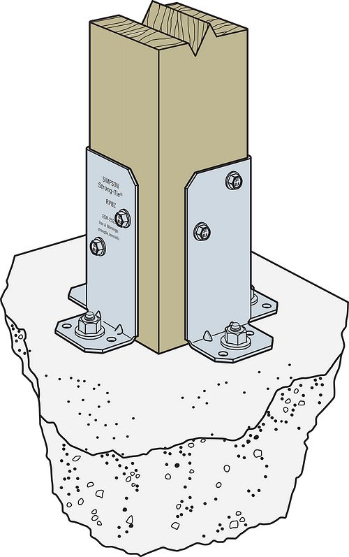 Simpson Strong-Tie Retrofit Post Base Zmax Simpson Strong-Tie Retrofit Post Base Zmax