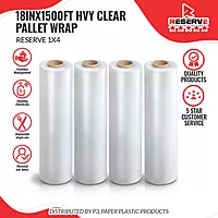 Pallet Wrap 18"x1500" HVY Clear Reserve 4/1