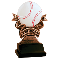 Ribbon Resin Trophy-Baseball-5.5in.