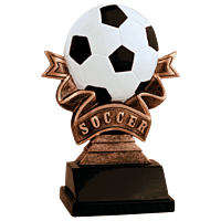 Ribbon Resin Trophy-Soccer-5.5in.
