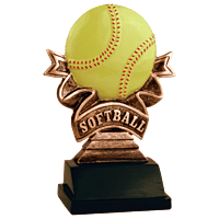 Ribbon Resin Trophy-Softball-5.5in.