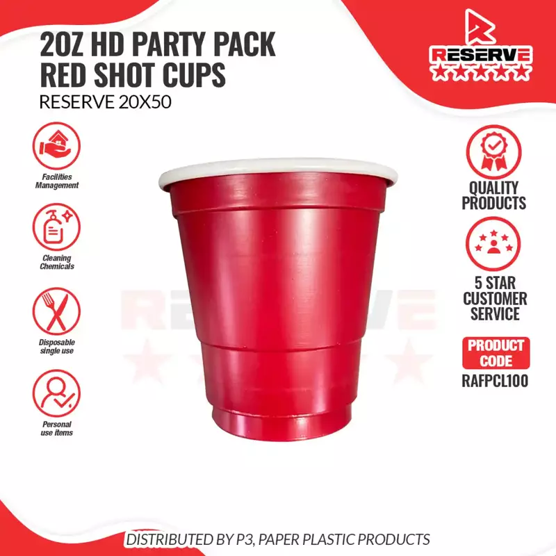 2oz Red Shot Cups Reserve 20/50