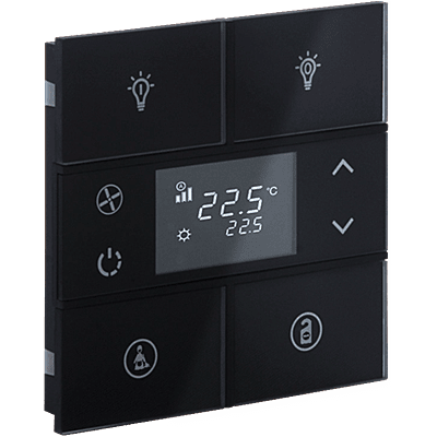 EAE KNX Switch Rosa Soild Series 2 Fold With Thermostat