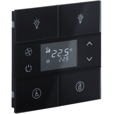 EAE KNX Switch Rosa Soild Series 2 Fold With Thermostat