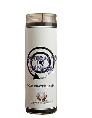 Return To Sender with a Twist Prayer Candle