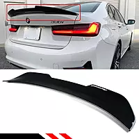 BMW G80 M3 & G20 3 Series Gloss Black PSM Style High Kick Rear Trunk Spoiler