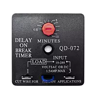Retardador de Tiempo para Refrigerador 3seg a 10min Amperes 18 Voltaje 110/24 Voltaje CA o CD 1.5 Modelo QD-072 RTTMP0072 ERO