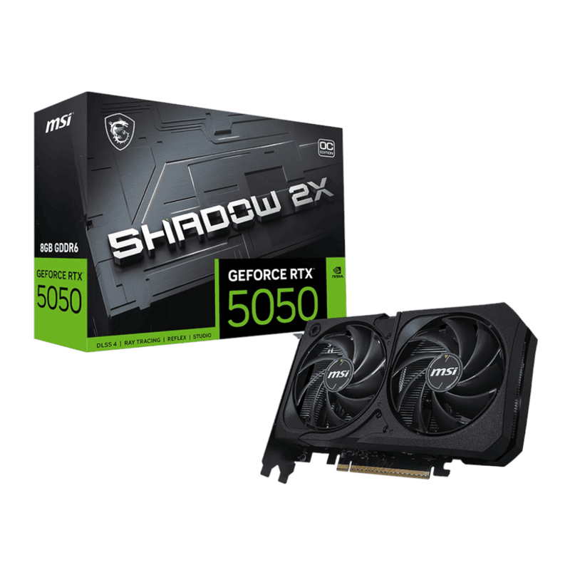 MSI Nvidia GeForce RTX 5050 Shadow 2X OC 8GB Graphics Card
