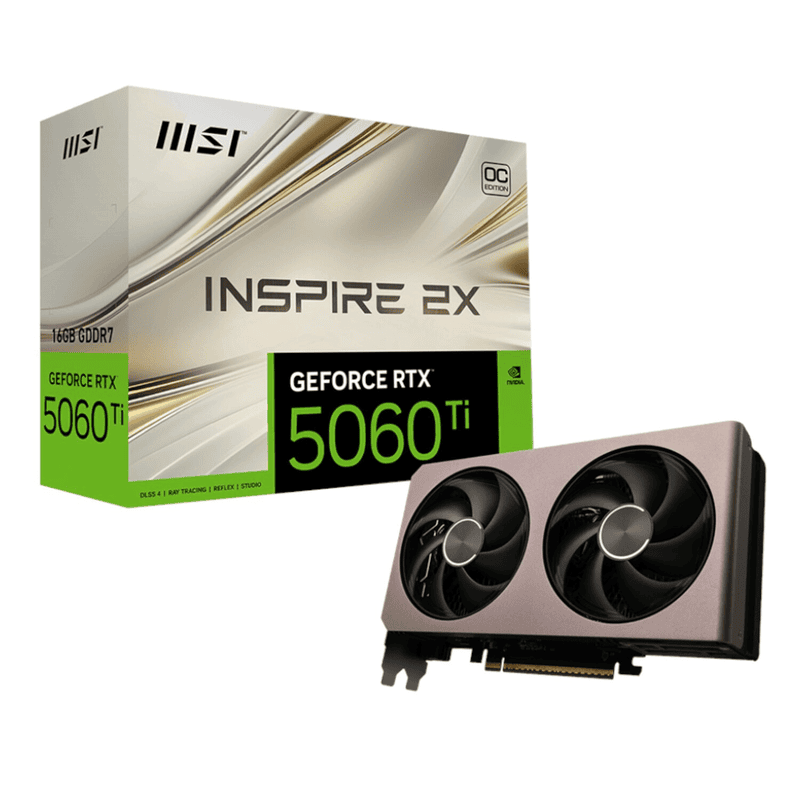 MSI GeForce RTX 5060 Ti 16GB INSPIRE 2X OC Graphics Card