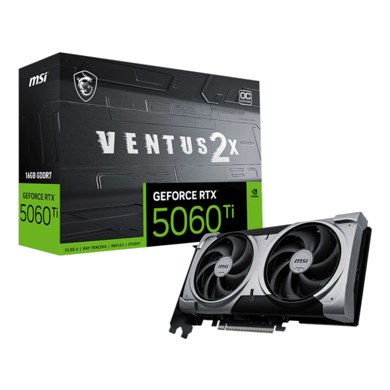 MSI GeForce RTX 5060 Ti VENTUS 2X OC PLUS 16GB GDDR7 Graphics Card