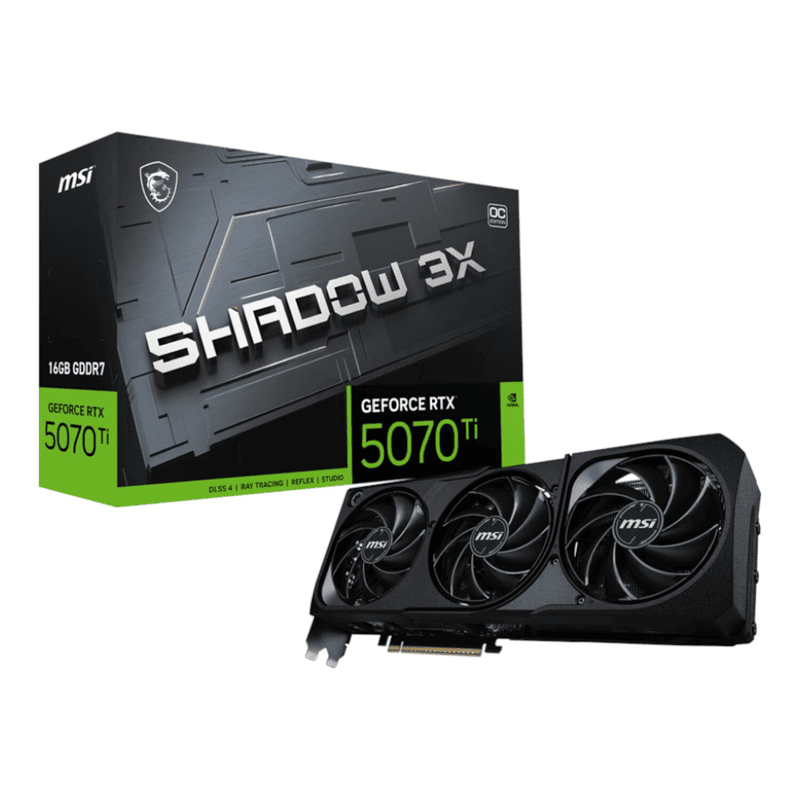 MSI GeForce RTX 5070 Ti 16GB GDDR7 SHADOW 3X OC Graphics Card