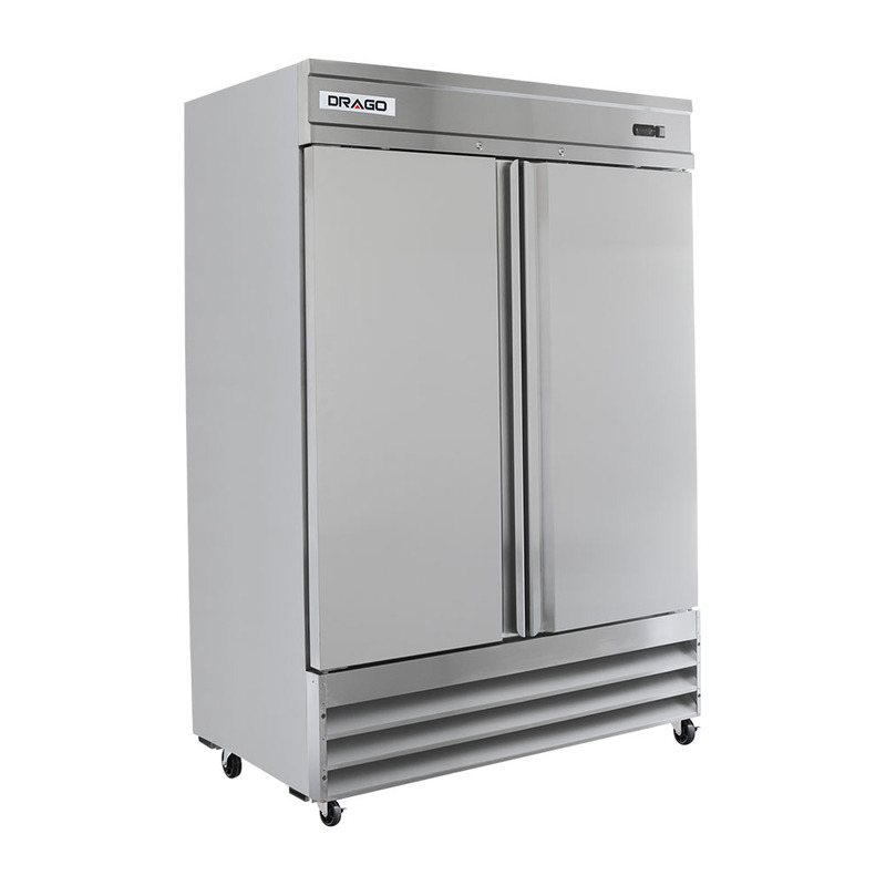 Refrigerador acero inoxidable 2 puertas sólidas