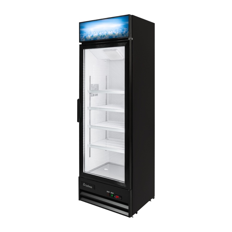 Refrigerador comercial con 1 puerta de cristal