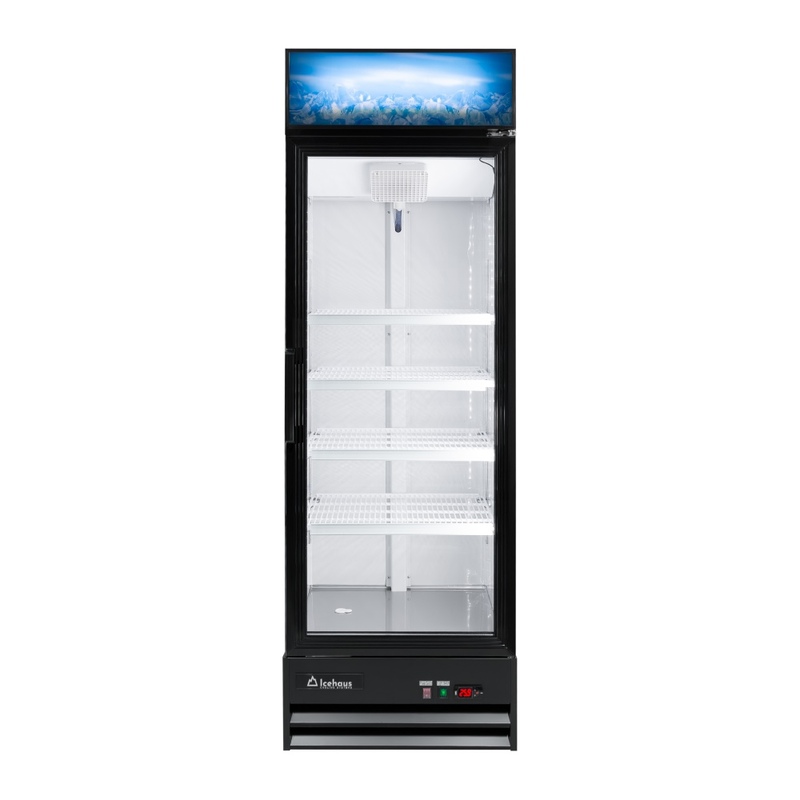 Refrigerador comercial con 1 puerta de cristal